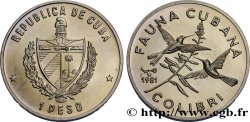 CUBA 1 Peso armes / série Faune Cubaine / Colibri 1981 