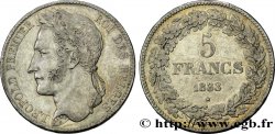 BELGIQUE 5 Francs Léopold Ier tranche B 1833