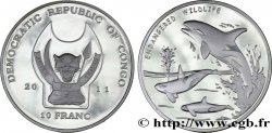 RÉPUBLIQUE DÉMOCRATIQUE DU CONGO 10 Franc(s) Proof Espèces en danger : orque 2011 