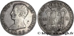 SPAIN - KINGDOM OF SPAIN - JOSEPH NAPOLEON 20 reales ou 5 pesetas 1809 Madrid
