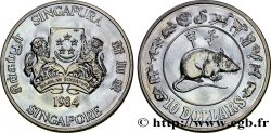 SINGAPORE 10 Dollars année du rat : emblème / rat 1984 