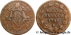 VATICAN AND PAPAL STATES Mezzo Baiocco  1849 Rome