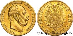 GERMANY - PRUSSIA 10 Mark Guillaume I 1875 Francfort