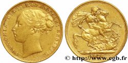 ROYAUME-UNI 1 Souverain Victoria buste jeune / Saint-Georges terrassant le dragon 1876
Londres