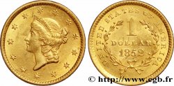 ÉTATS-UNIS D AMÉRIQUE 1 Dollar Or Liberty head 1er type 1849-1854 1852 Philadelphie
