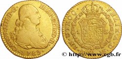 ESPAGNE 1 Escudo OR Charles IIII / écu couronné 1789 Madrid