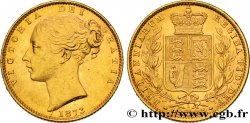 ROYAUME-UNI 1 Souverain Victoria avec numéro de coin, coin n°1 1873 Londres