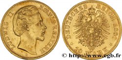 ALLEMAGNE - BAVIÈRE 10 Mark Louis II de Bavière 1880 Münich