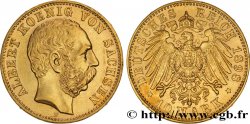 ALLEMAGNE - SAXE 10 Mark Royaume de Saxe : Albert, roi de Saxe / aigle impérial 1898 Dresde - E