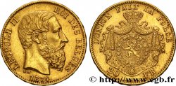 BELGIUM 20 Francs or Léopold II tranche position A 1874 Bruxelles
