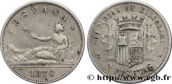 SPAGNA 2 Pesetas “ESPAÑA” allongée 1870 Madrid