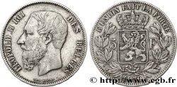 BELGIQUE 5 Francs Léopold II tranche A 1870