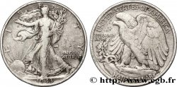 ÉTATS-UNIS D AMÉRIQUE 1/2 Dollar Walking Liberty 1943 Philadelphie
