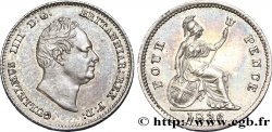 REINO UNIDO 4 Pence ou Groat Guillaume IV 1836 