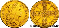 ANGLETERRE - ROYAUME D ANGLETERRE - CHARLES II Double guinée 1664 Londres