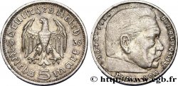 GERMANY 5 Reichsmark Aigle / Maréchal Paul von Hindenburg 1935 Berlin