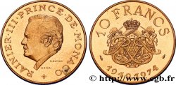 MONACO Essai de 10 Francs Rainier III 25e anniversaire de règne 1974 Paris