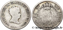 SPAIN 2 Reales  Isabelle II / écu couronné et collier RD 1851 Séville