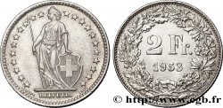 SWITZERLAND 2 Francs Helvetia 1953 Berne