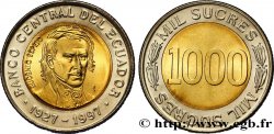 EKUADOR 1000 Sucres Eugenio Espero - 70e anniversaire de la banque centrale 1997 