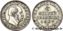 GERMANIA - PRUSSIA 1/2 Silbergroschen Guillaume Ier 1867 Hanovre