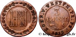 GERMANY - KINGDOM OF WESTPHALIA 3 Cent. 1812 Cassel