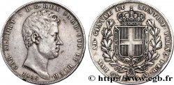 ITALY - KINGDOM OF SARDINIA 5 Lire Charles Albert 1835 Gênes