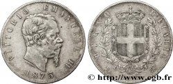 ITALIE 5 Lire Victor Emmanuel II 1873 Milan