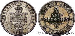 ALLEMAGNE - SAXE 2 Neugroschen Royaume de Saxe : roi Jean 1863 Dresde