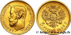 RUSSIA 5 Roubles Nicolas II 1898 Saint-Petersbourg