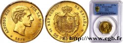 ESPAGNE 25 Pesetas Alphonse XII 1876 Madrid