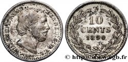 NETHERLANDS 10 Cents Guillaume III 1890 Utrecht