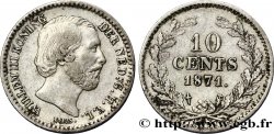 PAYS-BAS 10 Cents Guillaume III 1871 Utrecht