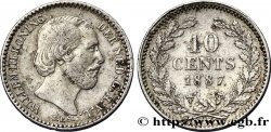 PAYS-BAS 10 Cents Guillaume III 1887 Utrecht