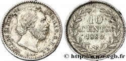PAYS-BAS 10 Cents Guillaume III 1885 Utrecht