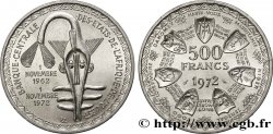 WEST AFRICAN STATES (BCEAO) Essai 500 Francs masque / blason des différents états 1972 Paris