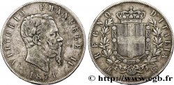 ITALIEN 5 Lire Victor Emmanuel II 1871 Milan