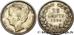 PAYS-BAS 25 Cents Wilhelmina 1905 Utrecht