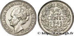 NETHERLANDS 25 Cents Wilhelmine 1941 Utrecht
