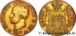 ITALY - KINGDOM OF ITALY - NAPOLEON I 40 Lire or, 1er type, tranche en relief 1808 Milan