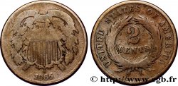STATI UNITI D AMERICA 2 Cents Bouclier 1865 Philadelphie