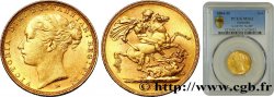 AUSTRALIE - VICTORIA 1 Souverain type Saint-Georges 1884 Melbourne