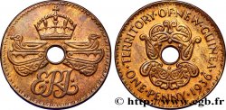NUOVA GUINEA 1 Penny monogramme couronné 1936 
