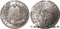 DJIBOUTI Essai de 2 Francs emblème / antilope 1977 Paris