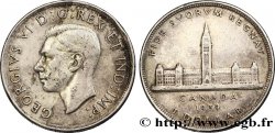CANADA 1 Dollar Georges VI / visite royale au parlement 1939 