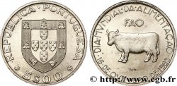 PORTUGAL 5 Escudos FAO Journée Internationale de l’Alimentation : emblème / vache 1983  SUP