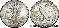 VEREINIGTE STAATEN VON AMERIKA 1/2 Dollar Walking Liberty 1945 Philadelphie