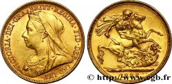 AUSTRALIE 1 Souverain Victoria type vieille tête 1896 Melbourne