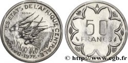 ÉTATS DE L AFRIQUE CENTRALE Essai de 50 Francs antilopes lettre ‘A’ Tchad 1976 Paris