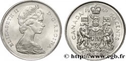 CANADA 50 Cents Elisabeth II 1966 